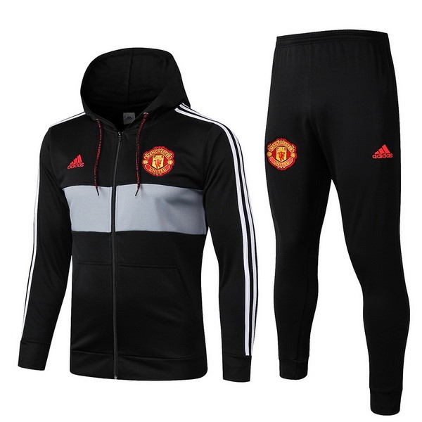 Replicas Chandal Manchester United 2019/20 Negro Rojo Gris